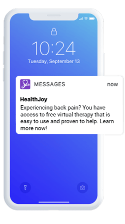 HealthJoy Notification on Virtual Exercise Care Savings